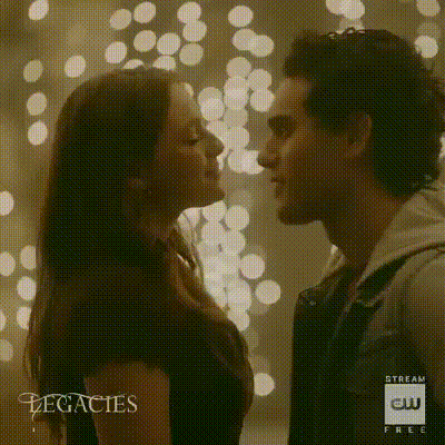 Romantic couple kiss gif